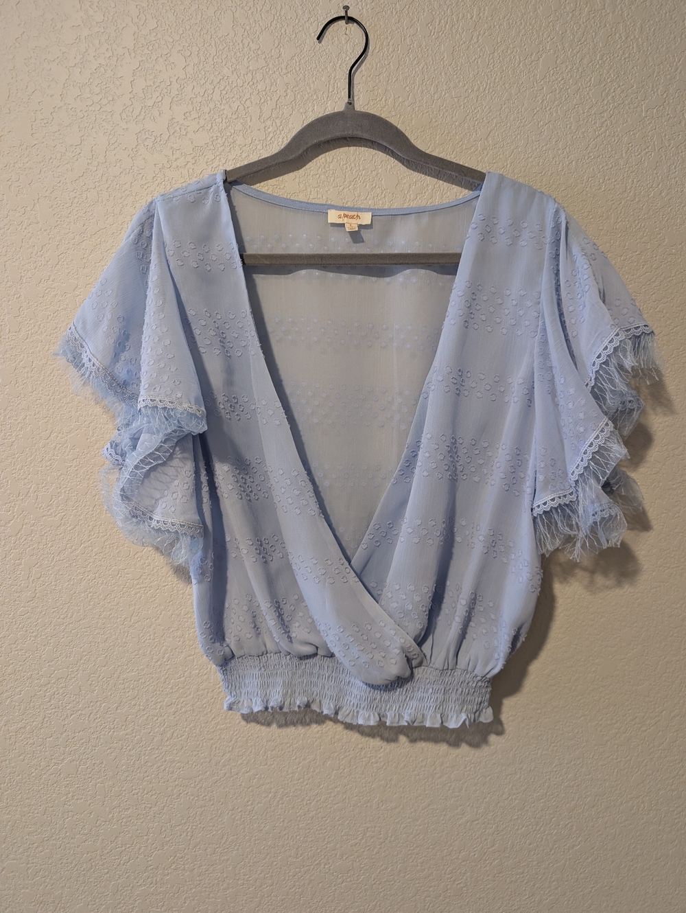 A Peach Cropped Shirt